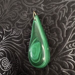 Natural‎ Green Malachite Gemstone Teardrop Shape 22 Gram Charm Pendant